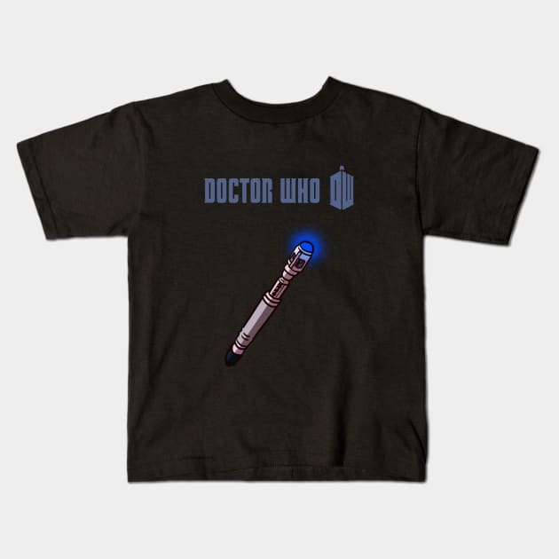 Doctor Who 10th Sonic screwdriver Kids T-Shirt by LeCoindeKaori